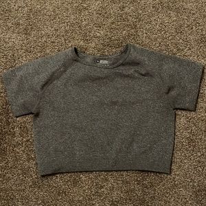 OQQ, Grey cropped workout tee